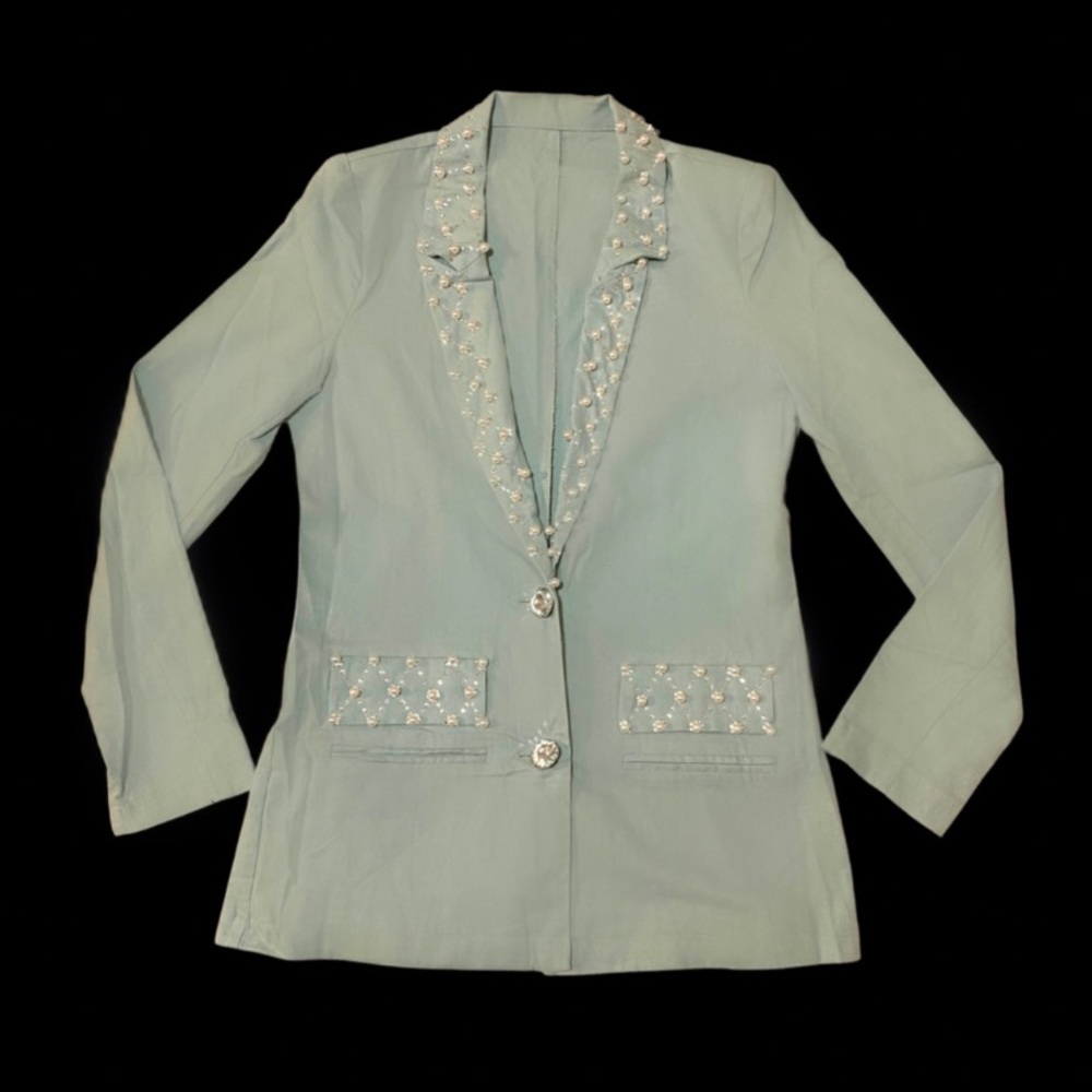 Tiffany Blue 2-Piece Blazer Set